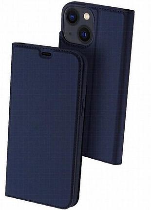 Чехол-книжка dux ducis с карманом для визиток для apple iphone 14 / 13 (6.1") синий