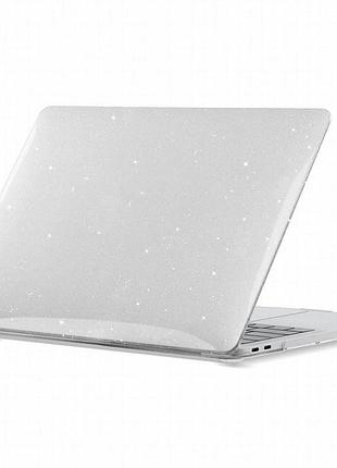 Чехол-накладка glitter для apple macbook air 13.6'' (2022-2026) прозрачный