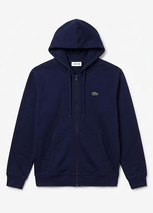 Зип-худи lacoste на молнии темно-синего цвета / zip-hoodie lacoste