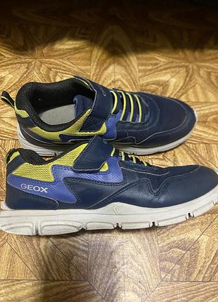 Кросівки для хлопчика geox синьо-жовті, розмір 36