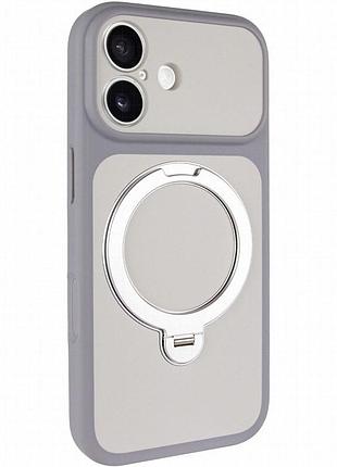 Чехол ummi full camera with magnetic fit hq ring для apple iphone 17 (6.3") grey