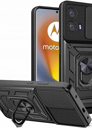 Чехол ummi camshield serge ring для motorola moto g24 / g04 черный / black