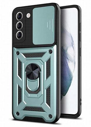 Чехол ummi camshield serge ring для samsung galaxy s22+ зеленый / green