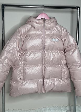 Жіночий брендовий пуховик puma goose down style jacket (оригінал)розмір l