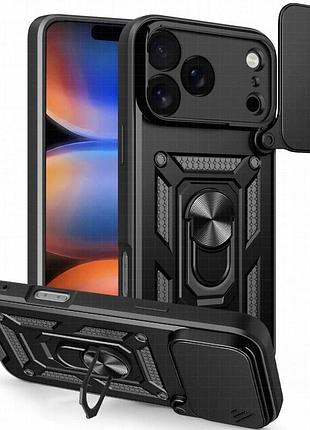Чехол ummi camshield serge ring для apple iphone 17 pro max / 18 pro max (6.9") черный / black