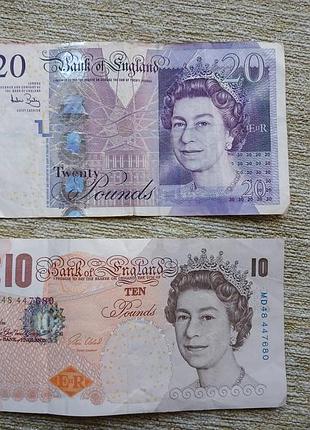 Нумізматика bank of england старі паперові британські фунти стерлінгів