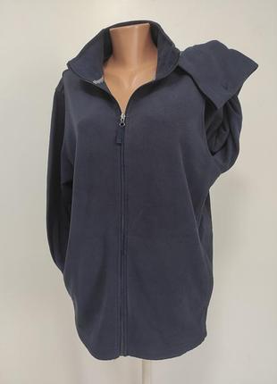 Женская флисовая кофта на молнии xl/xxl ог 130-136см