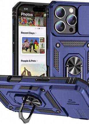 Чехол ummi camshield serge ring для apple iphone 16 pro (6.3") синий / navy