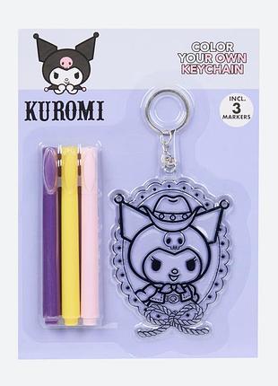 Брелок-розмальовка kuromi з маркерами, набір для творчості 3+