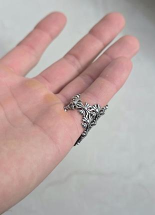 Каблучка silver chrome hearts nectar facets 3
