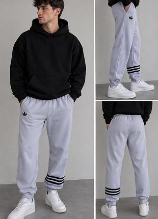 Спортивні штани чоловічі adidas originals світло-сірі