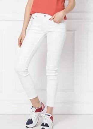 Tommy hilfiger білі джинси w29 l32 sophie low rise skinny 7/8 оригінал