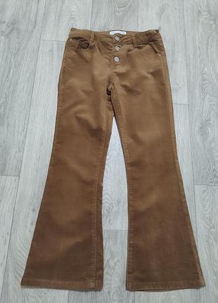 Штани теплі для дівчинки zara 134, штани кльош зара 134, коричневі штани zara 9 р, штани zara для дівчинки, джинси велюрові чарлі