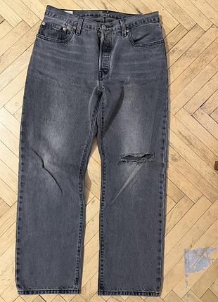 Джинси чоловічі levi’s 501 сірі, розмір w30-l30 (38-40)