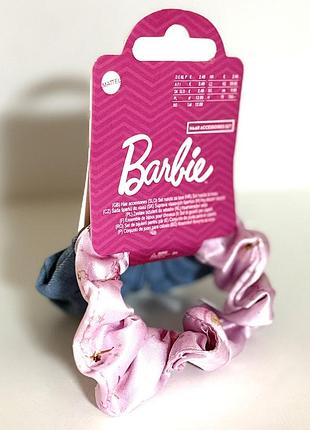 Набор резинок для волос barbie, 2 шт, детские атласные резинки для девочек