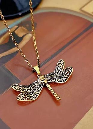 Кулон-подвеска mcqueen «dragonfly» на длинной цепи