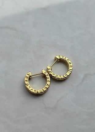 Сережки gold crystals bvlgari