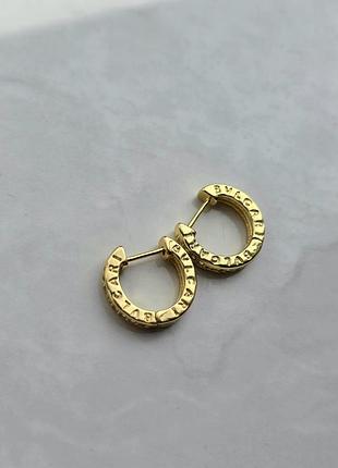 Сережки gold crystals bvlgari 3