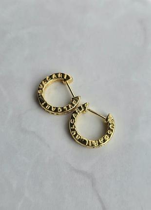 Сережки gold crystals bvlgari 7