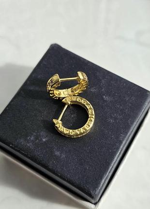 Сережки gold crystals bvlgari 2