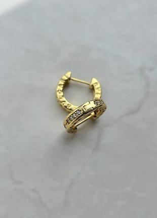 Сережки gold crystals bvlgari 4