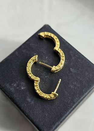 Сережки gold crystals bvlgari 9