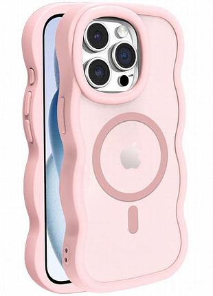 Чехол tpu+pc undine with magnetic fit для apple iphone 12 pro max (6.7") pink