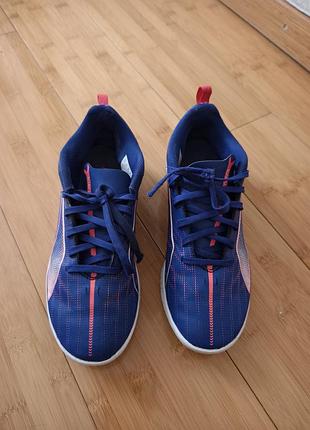 Бутси чоловічі puma ultra синьо-рожеві eu 37.5