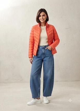 ​яскрава коротка демісезонна куртка чохол корал оранжева dorothy perkins 42/14/l