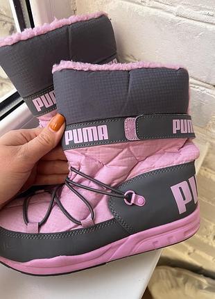 Чоботи для дівчаток puma рожеві зимові