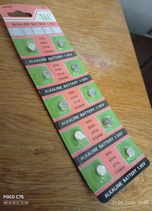Батарейки t&a alkaline battery 1.5v, 10 штук, блістер