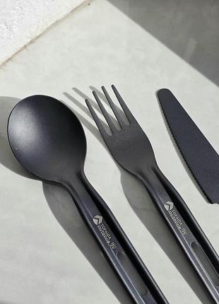 Туристические столовые приборы из титана topaida outdoor