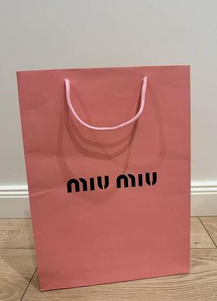 Пакет miu miu фирменный бумажный пакет миу миу
