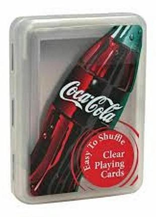 Прозрачные пластиковые игральные карточки coca-cola