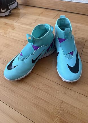 Бутси дитячі nike jr. mercurial superfly 9 academy zoom air бірюзові