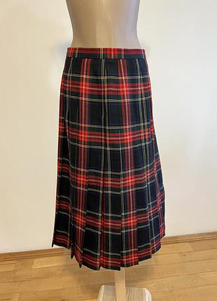 Вінтажна шотландська спідниця moffat woollens, із чистої нової вовни, червоний тартан, виготовлений у шотландії.