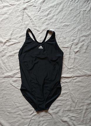 Спортивний відрядний купальник adidas / чорний купальник адідас для басейну та пляжу