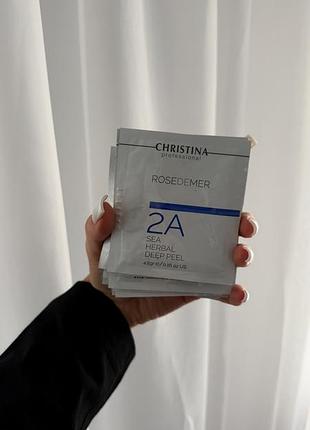 Пілінг порошок для обличчя 16 шт christina rose de mer 2a sea herbal deep peel