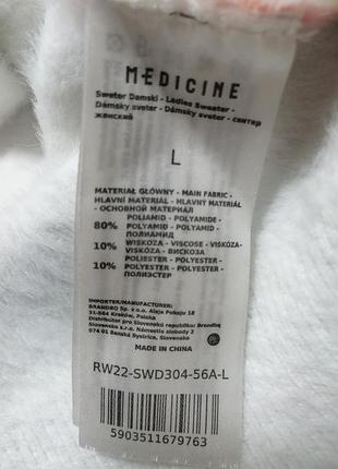 Свитер medicine l цветы теплый 5