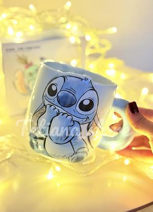 Кружка чашка велика стітч дісней stitch disney 650 мл
