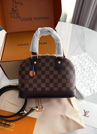 Сумка жіноча louis vuitton alma коричнева в клітинку