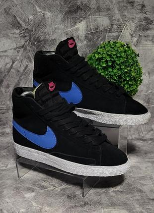 Женские кеды nike blazer mid suede, 36,5/23,5 см