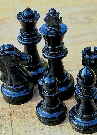 Шахматні фігури з епоксидної смоли півнабір " нічна блакить" (замовлення тільки в парі з іншим півнабором)
