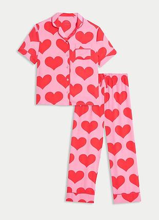 Пижама в сердечки m&amp;s на 7-8 лет 10