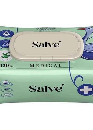 Влажные салфетки 72шт медицинские salve (клапан) тм salve
