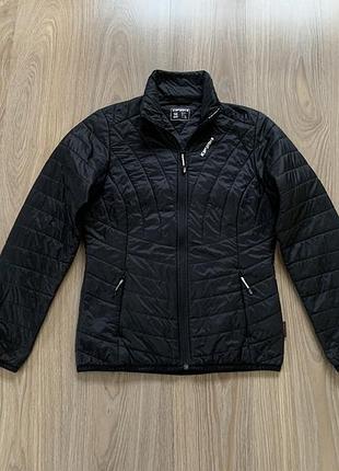 Женская черная спорт треккинговая стеганая куртка icepeak