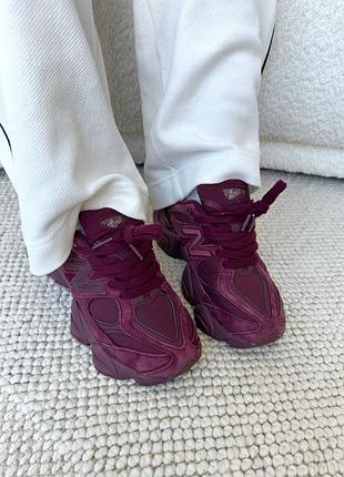 New balance 9060 burgundy, жіночі new balance 9060 burgundy, жіночі кросівки