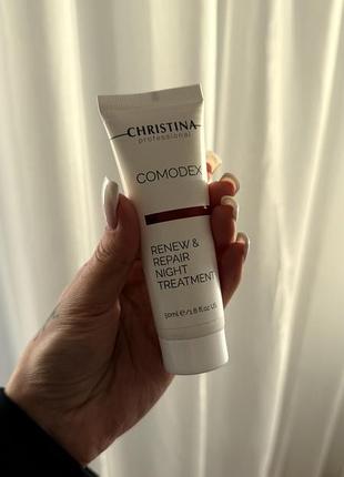 Нічний гель для обличчя christina comodex renew & repair night treatment