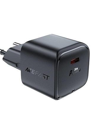 Сетевое зарядное устройство acefast a77 mini pd30w gan usb-c charger black