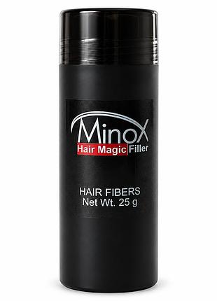 Пудра-загуститель для маскировки поредения волос и бороды minox hair magic, 25 г
